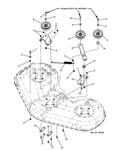 52" Mower Deck - Idler Group Diagram and Parts List for C950-60107-1 (7800819A-ZTS7000)(2011) Briggs and Stratton Lawn Tractor Accessories